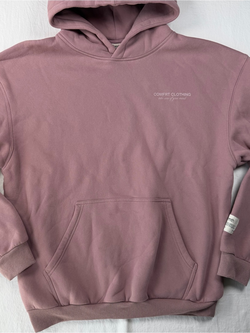 Comfrt You Matter Hoodie L Mauve Plum Oversized Weighted "YOU MATTER" Graphic